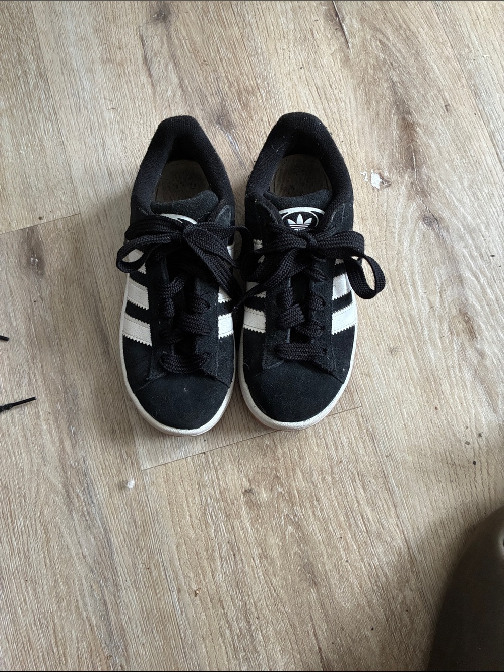 adidas Kids Black and White Lace-Up Sneakers